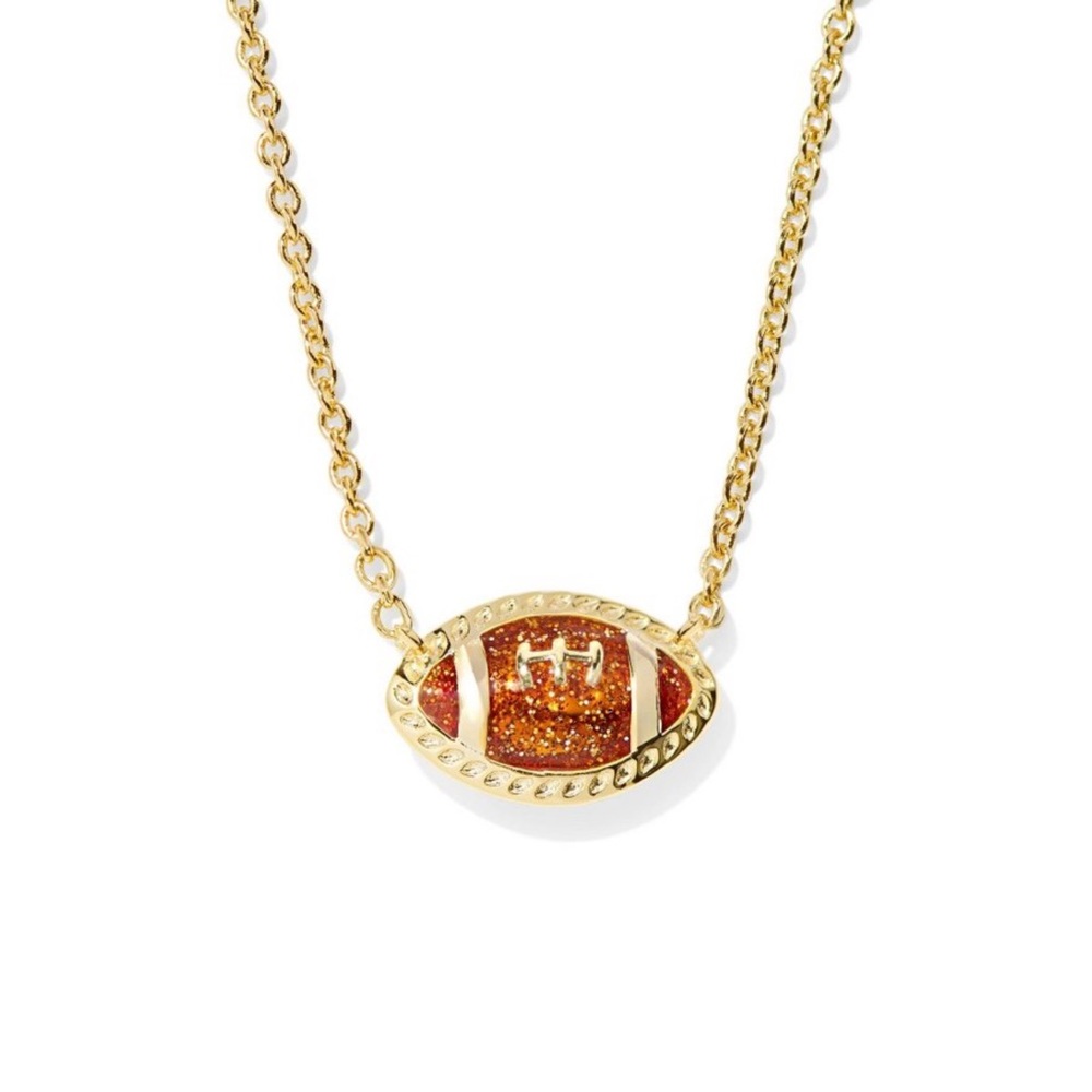 Kendra Scott Enamel Football Pendant
Necklace - Gold/Brown (Target)